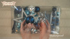 100ct Christmas Tree Decorations Ball Ornaments Set Medium Navy Blue and Silver Shatterproof Christmas Decorations Set, Winter Wonderland Hanging Ornaments for Xmas Holiday Decor