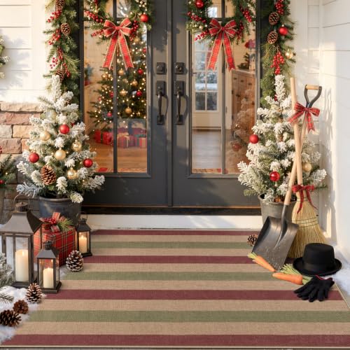 Christmas Kitchen Runner Rug, 2x6 Soft Christmas Bathroom Runner Rug