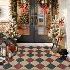 Christmas Kitchen Runner Rug, 2x6 Soft Christmas Bathroom Runner Rug