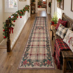 Christmas Kitchen Runner Rug, 2x6 Soft Christmas Bathroom Runner Rug