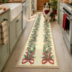 Christmas Kitchen Runner Rug, 2x6 Soft Christmas Bathroom Runner Rug