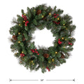 National Tree Company 24in Pre-Lit Crestwood Spruce Christmas Wreath