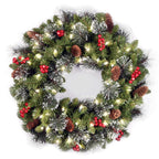 National Tree Company 24in Pre-Lit Crestwood Spruce Christmas Wreath