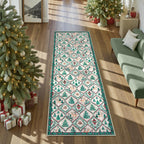 Christmas Kitchen Runner Rug, 2x6 Soft Christmas Bathroom Runner Rug