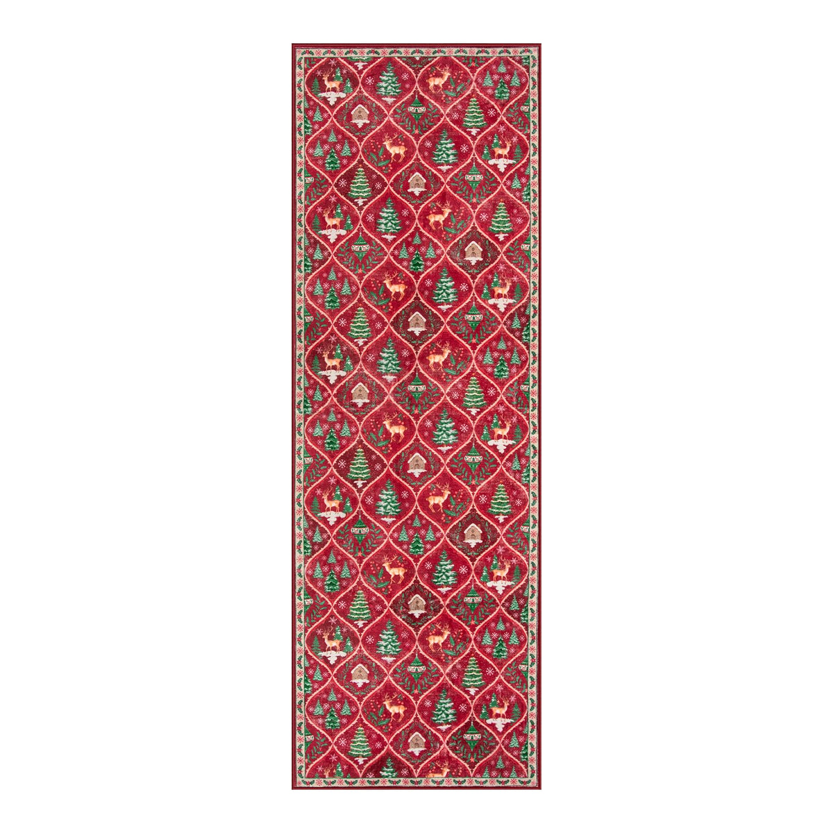 Christmas Kitchen Runner Rug, 2x6 Soft Christmas Bathroom Runner Rug