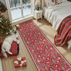 Christmas Kitchen Runner Rug, 2x6 Soft Christmas Bathroom Runner Rug