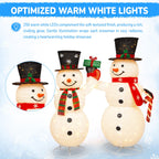 2 Pack 30" & 24" Pop-Up Iron Christmas Ornament Set, 230 Warm White LEDs with UL Transformer, 8 Light Functions & 18H Timer