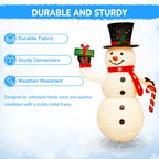 2 Pack 30" & 24" Pop-Up Iron Christmas Ornament Set, 230 Warm White LEDs with UL Transformer, 8 Light Functions & 18H Timer