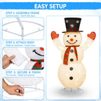 2 Pack 30" & 24" Pop-Up Iron Christmas Ornament Set, 230 Warm White LEDs with UL Transformer, 8 Light Functions & 18H Timer