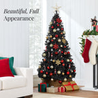 Christmas tree4.5ft Premium Unlit Pine Design, Dense Branches Realistic Holiday Décor w/Easy Assembly - Green