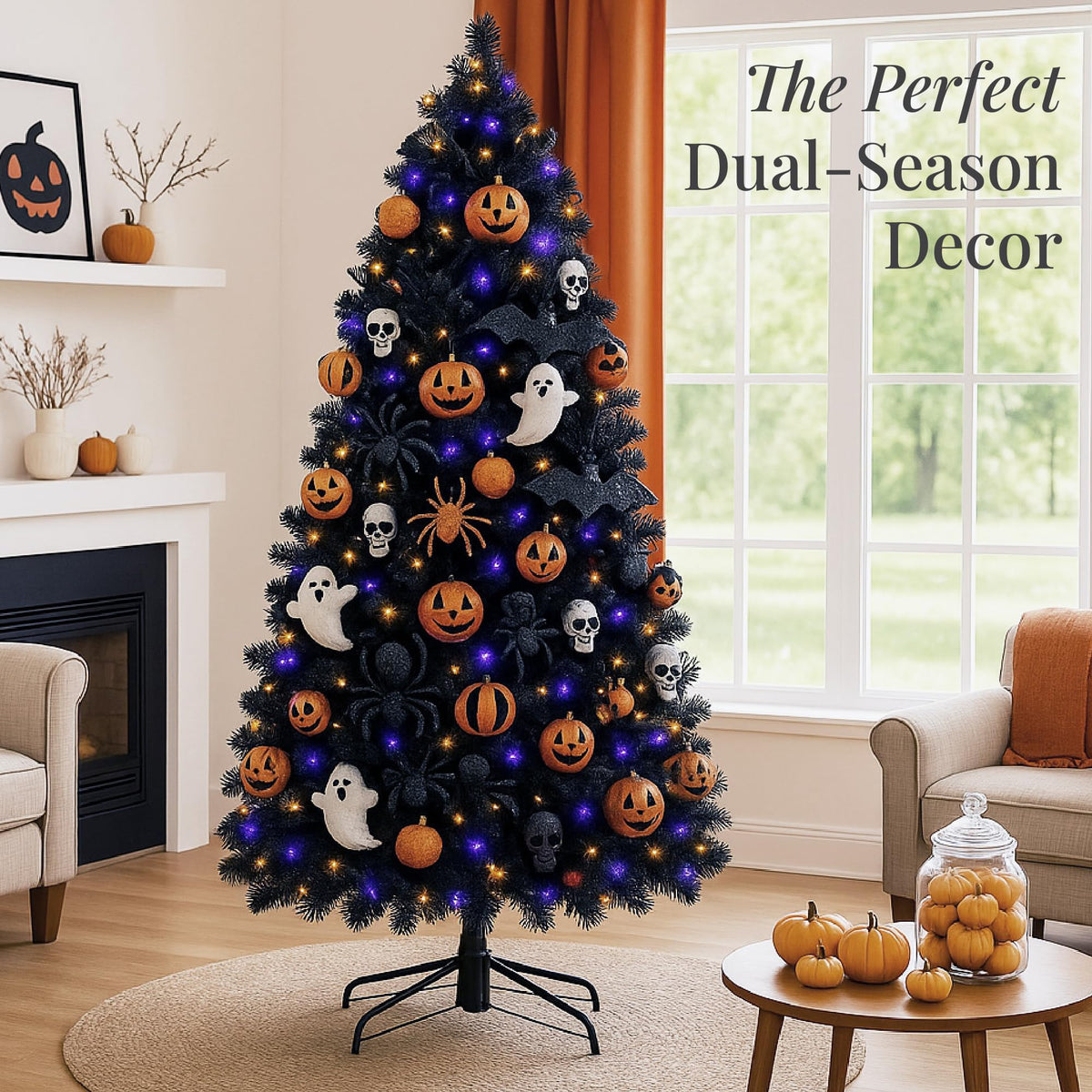 Christmas tree4.5ft Premium Unlit Pine Design, Dense Branches Realistic Holiday Décor w/Easy Assembly - Green