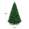 Christmas tree4.5ft Premium Unlit Pine Design, Dense Branches Realistic Holiday Décor w/Easy Assembly - Green
