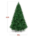 Christmas tree4.5ft Premium Unlit Pine Design, Dense Branches Realistic Holiday Décor w/Easy Assembly - Green