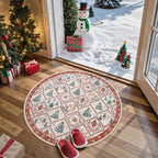 Christmas Kitchen Runner Rug, 2x6 Soft Christmas Bathroom Runner Rug