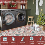 Christmas Kitchen Runner Rug, 2x6 Soft Christmas Bathroom Runner Rug