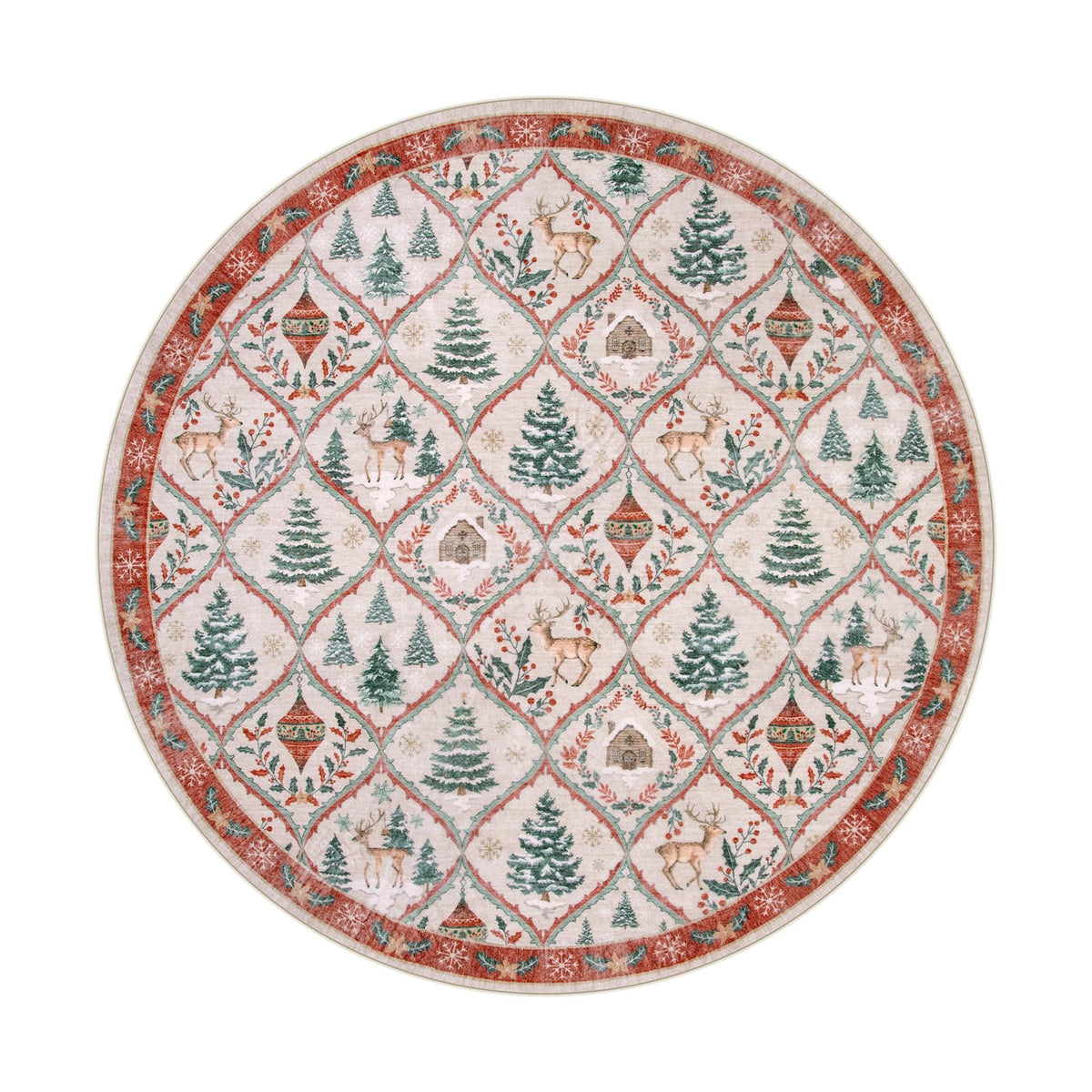 Christmas Kitchen Runner Rug, 2x6 Soft Christmas Bathroom Runner Rug