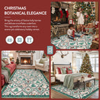 Christmas Kitchen Runner Rug, 2x6 Soft Christmas Bathroom Runner Rug