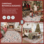 Christmas Kitchen Runner Rug, 2x6 Soft Christmas Bathroom Runner Rug