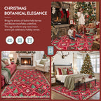 Christmas Kitchen Runner Rug, 2x6 Soft Christmas Bathroom Runner Rug