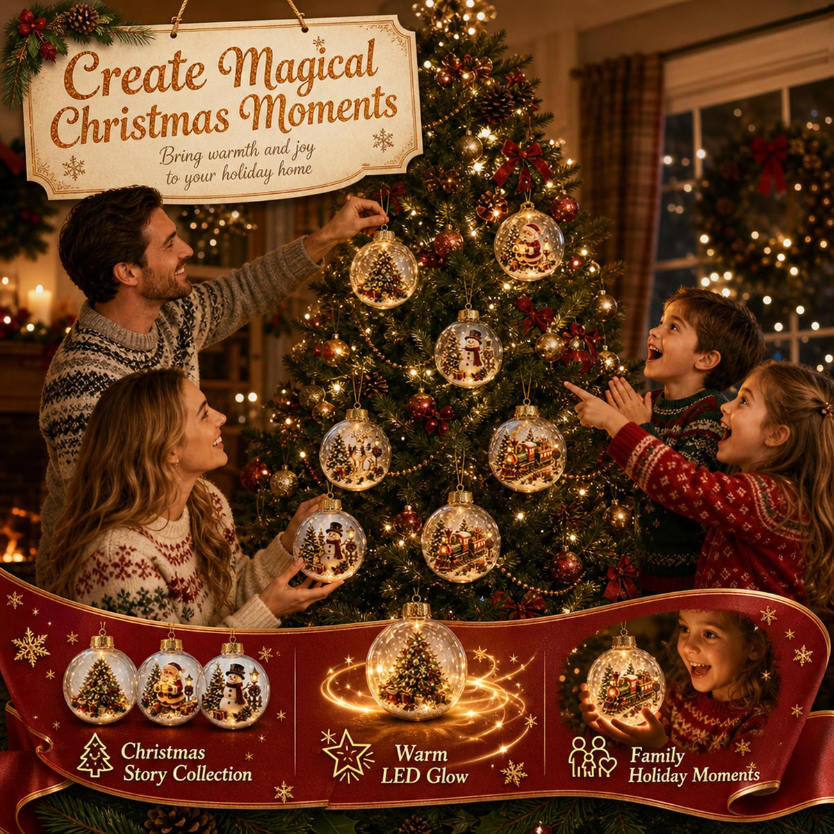 Glowing Christmas Story Ornament - Glowing Christmas Story Ornament (5PCS)