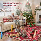 Christmas Kitchen Runner Rug, 2x6 Soft Christmas Bathroom Runner Rug