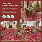Christmas Kitchen Runner Rug, 2x6 Soft Christmas Bathroom Runner Rug