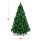 Christmas tree4.5ft Premium Unlit Pine Design, Dense Branches Realistic Holiday Décor w/Easy Assembly - Green