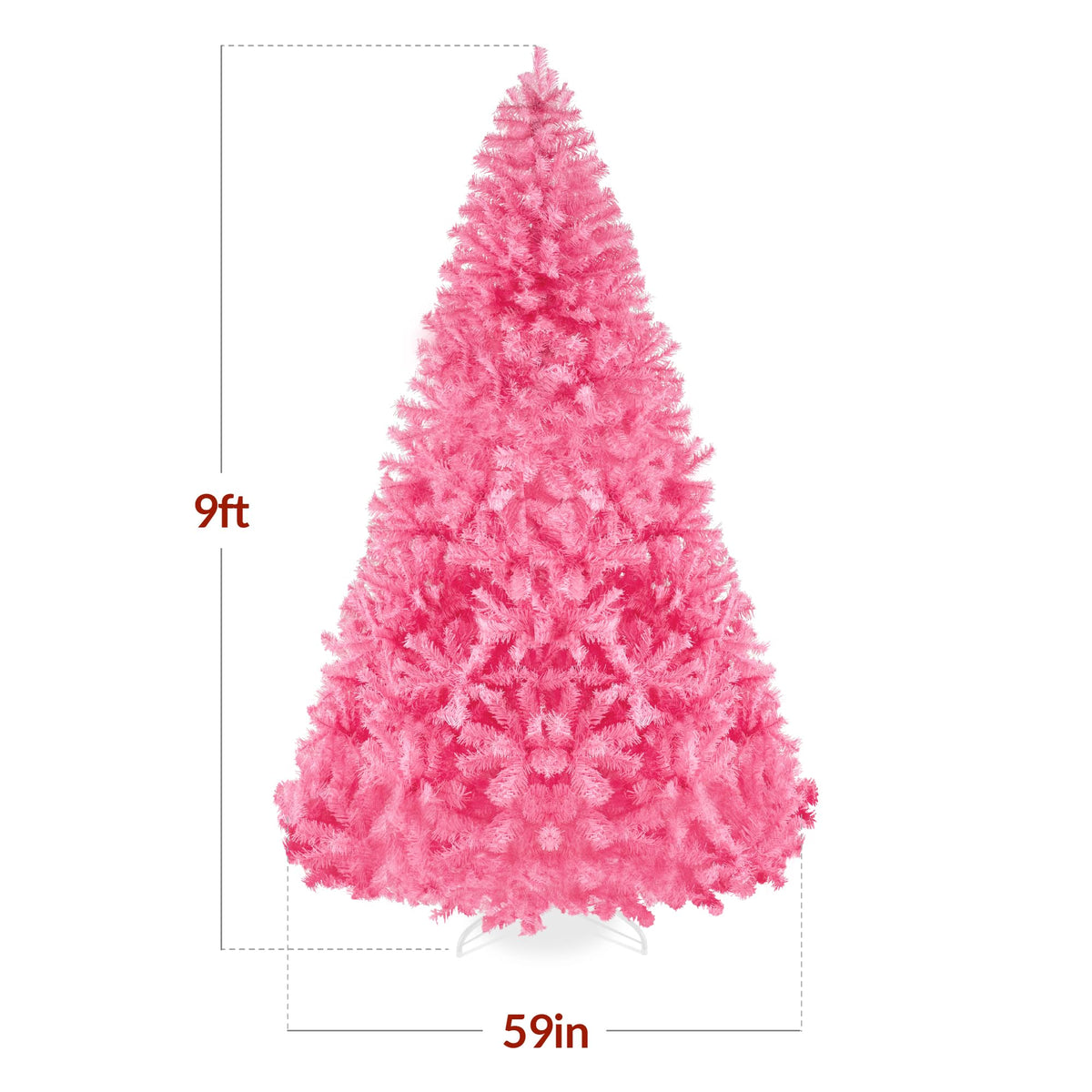 Christmas tree4.5ft Premium Unlit Pine Design, Dense Branches Realistic Holiday Décor w/Easy Assembly - Green