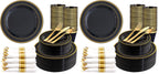 350Piece Gold Dinnerware Set for 50 Guests  Silverware for Wedding/Birthday
