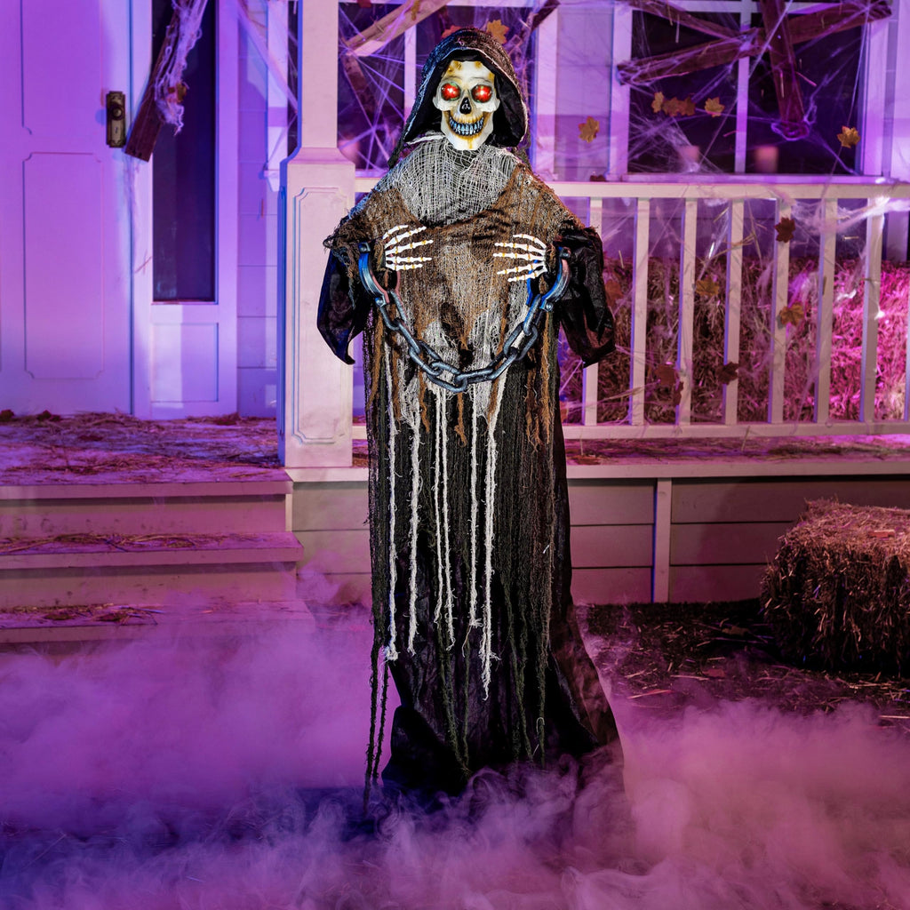 Life Size Halloween Animatronic Grim Reaper with Sound