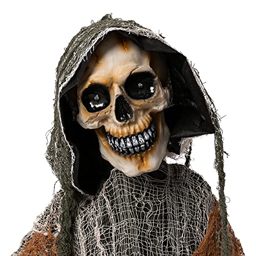 Life Size Halloween Animatronic Grim Reaper with Sound