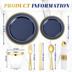 350Piece Gold Dinnerware Set for 50 Guests  Silverware for Wedding/Birthday