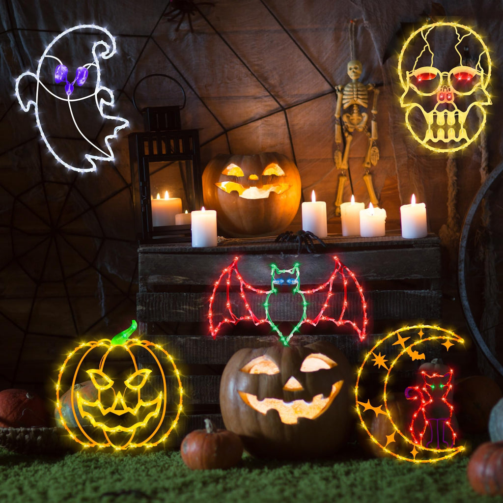 Halloween Decorations - 16" Halloween Window Silhouette Lights
