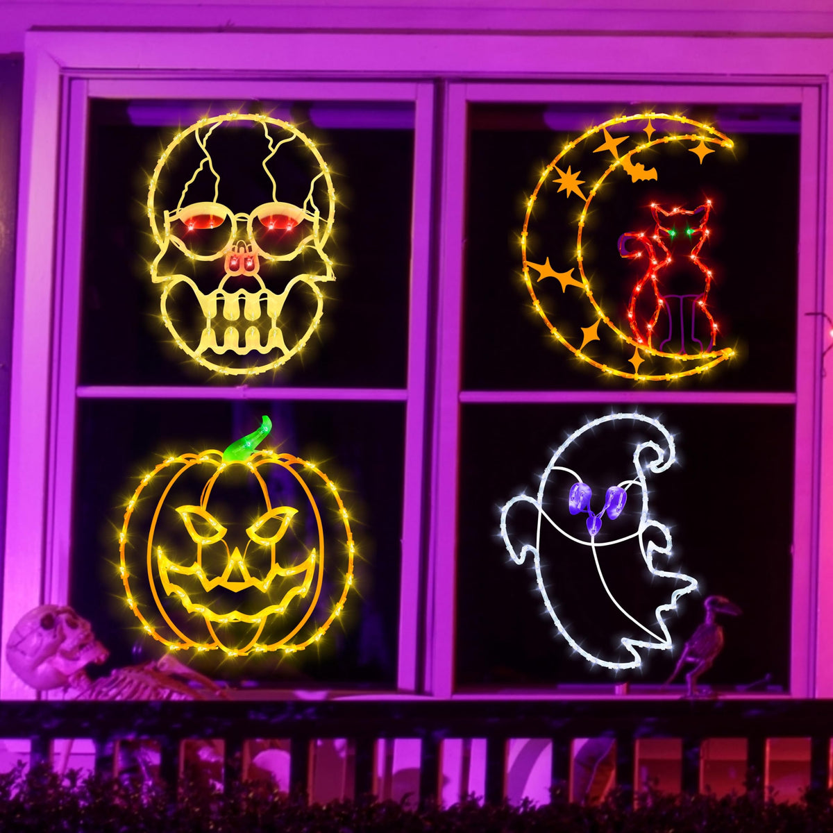 Halloween Decorations - 16" Halloween Window Silhouette Lights