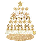 72 Pieces Christmas  Star Sequin Tree Skirts for Home Wreaths Holiday Party Favors