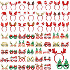 Giegxin 80 Pcs Christmas Headbands Eyeglasses Bulk for Adults
