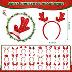 Giegxin 80 Pcs Christmas Headbands Eyeglasses Bulk for Adults