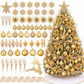 CroBlissful 118 Pcs Christmas Tree Ornaments  , Berries Stems for Xmas Trees Holiday Decor(Gold)