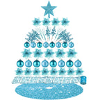 72 Pieces Christmas  Star Sequin Tree Skirts for Home Wreaths Holiday Party Favors