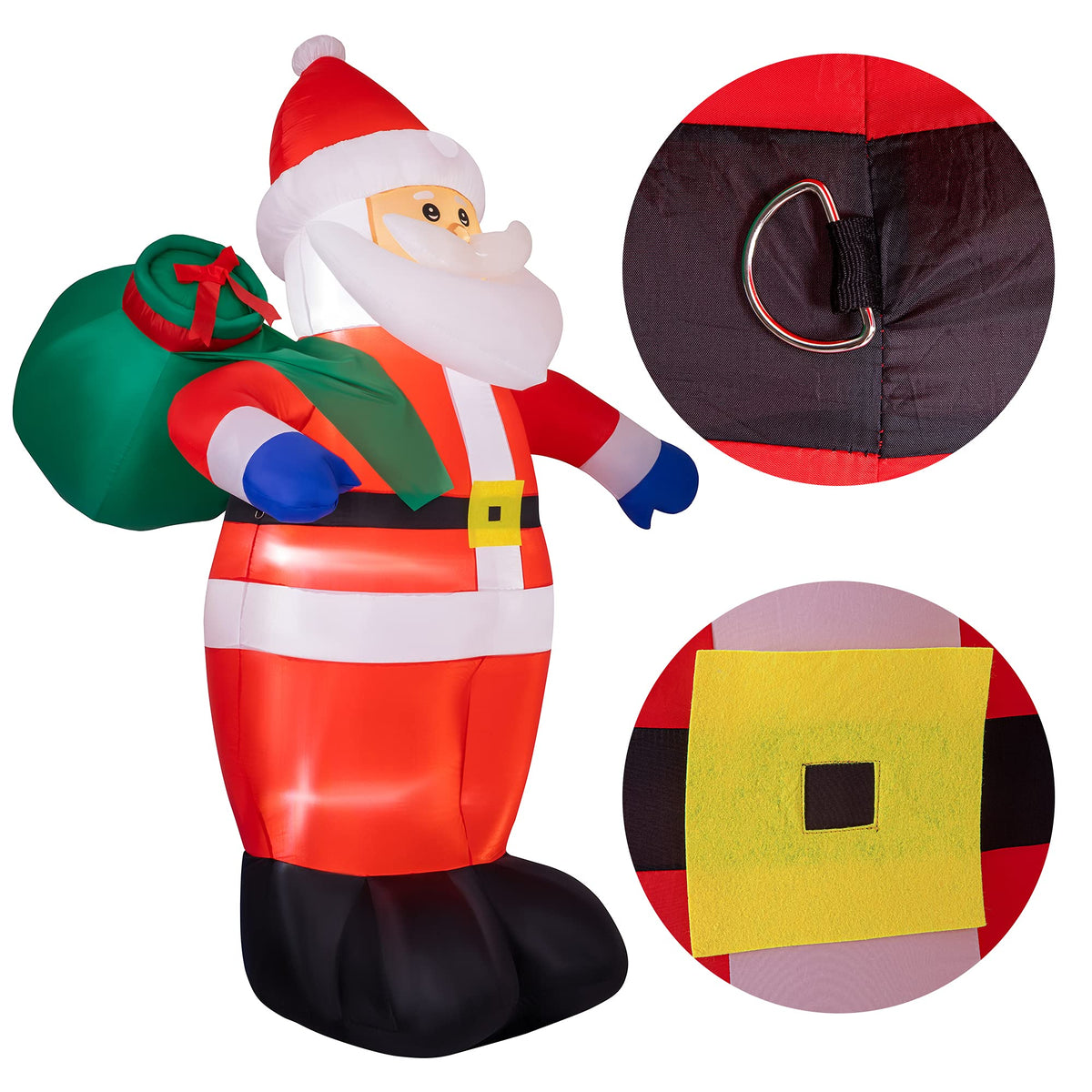 Sunnyglade 8FT Christmas Inflatable Santa Blow Up Outdoor Decorations