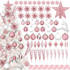 CroBlissful 118 Pcs Christmas Tree Ornaments  , Berries Stems for Xmas Trees Holiday Decor(Gold)