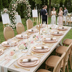 350Piece Gold Dinnerware Set for 50 Guests  Silverware for Wedding/Birthday