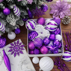 CroBlissful 118 Pcs Christmas Tree Ornaments  , Berries Stems for Xmas Trees Holiday Decor(Gold)