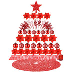 72 Pieces Christmas  Star Sequin Tree Skirts for Home Wreaths Holiday Party Favors