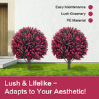 4 Ft Artificial Cedar Topiary Trees 2 Pack, UV Resistant Potted Faux Cypress Shrubs with Extra