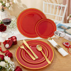 350Piece Gold Dinnerware Set for 50 Guests  Silverware for Wedding/Birthday