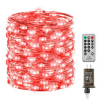 Fairy Lights with Remote, 66 Feet 200 Led Firefly String Lights Plug in for   Christmas Tree Wreath Craft Wedding Party Indoor Outdoor Decoration, Warm White