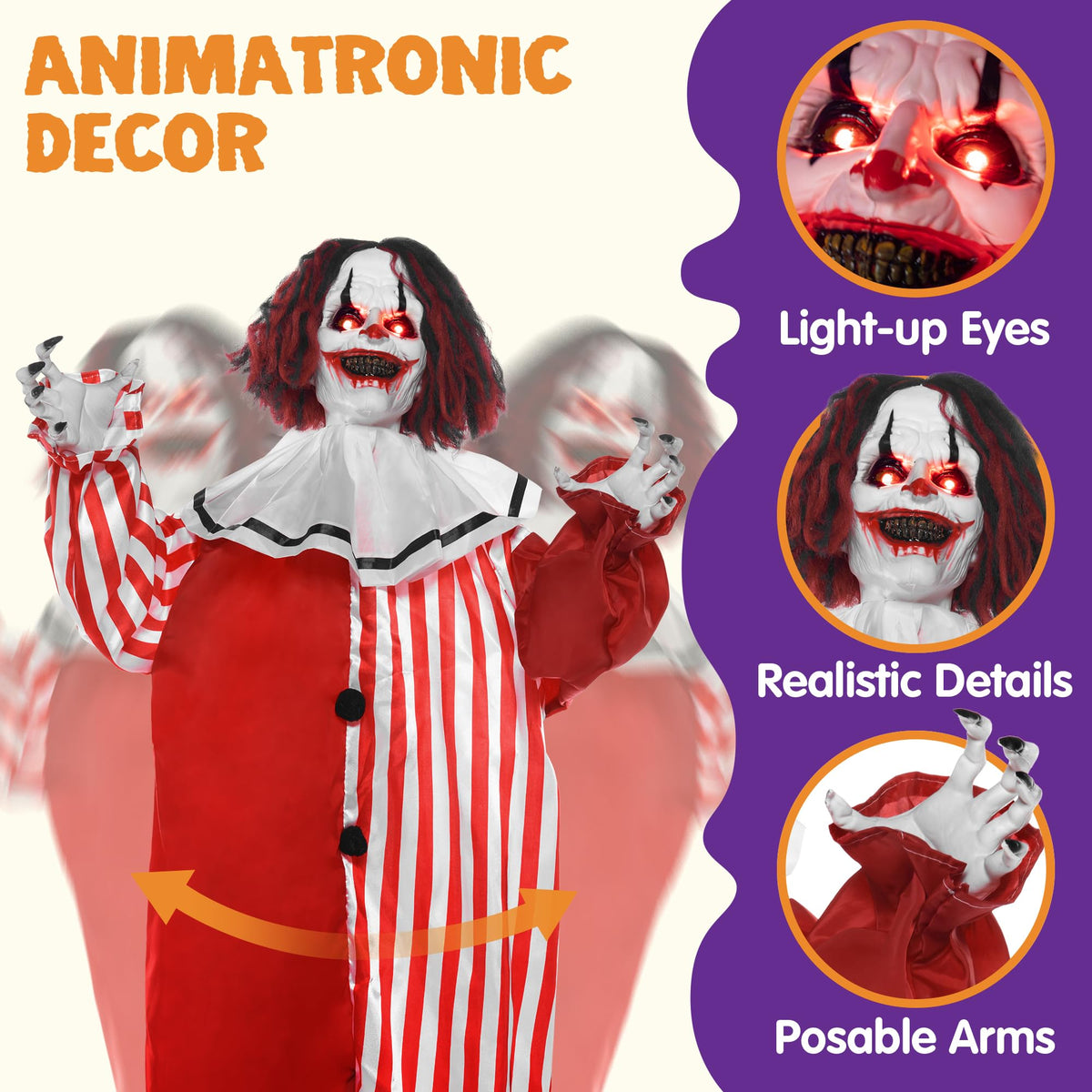 Life Size Halloween Animatronic Grim Reaper with Sound