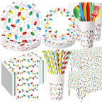 452 Pcs Christmas Party Decorations for 50 Guests,  Set for Xmas Holiday Party Supplies