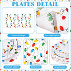 452 Pcs Christmas Party Decorations for 50 Guests,  Set for Xmas Holiday Party Supplies